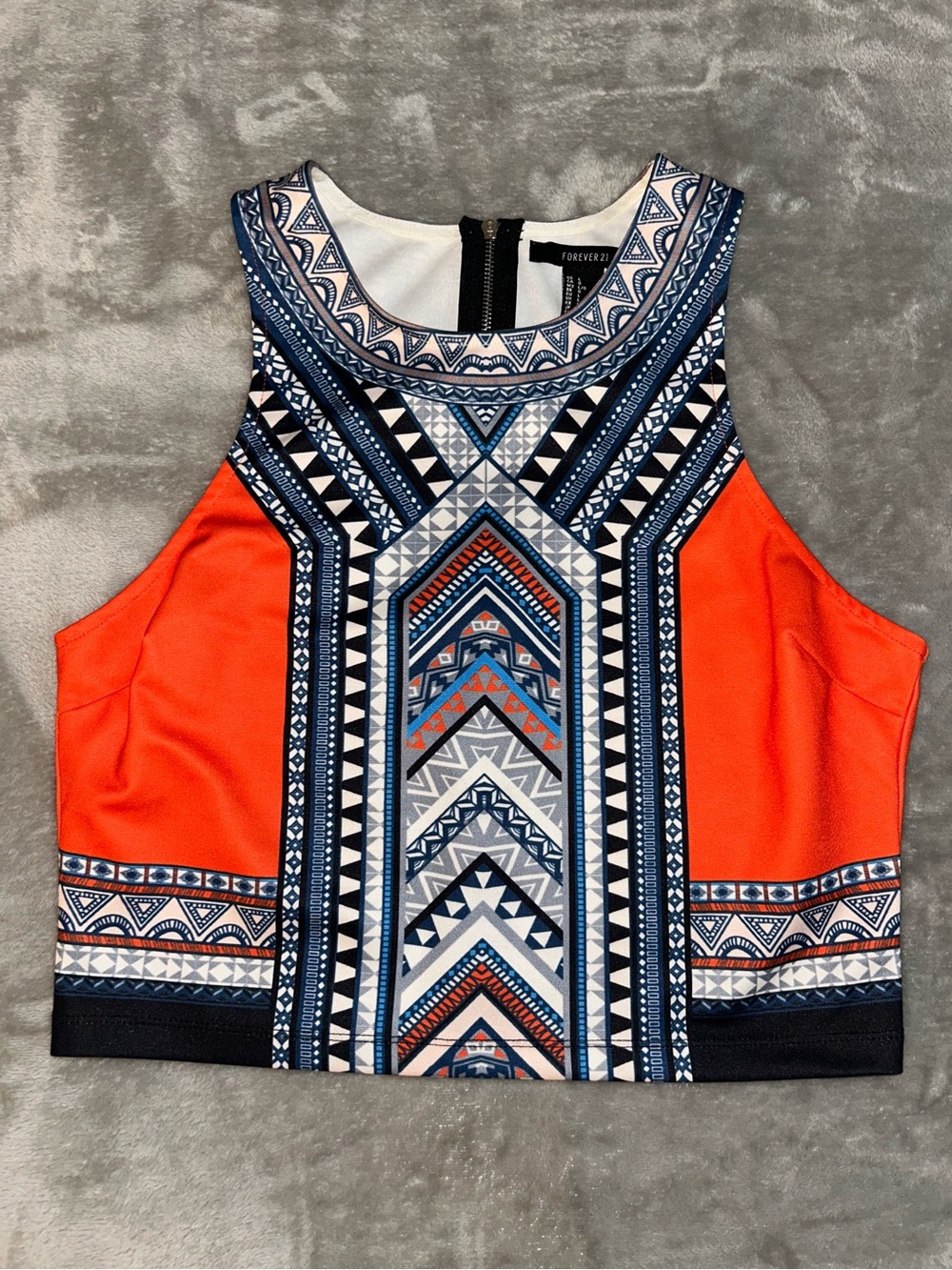Forever 21 Tribal Print Crop Top - L